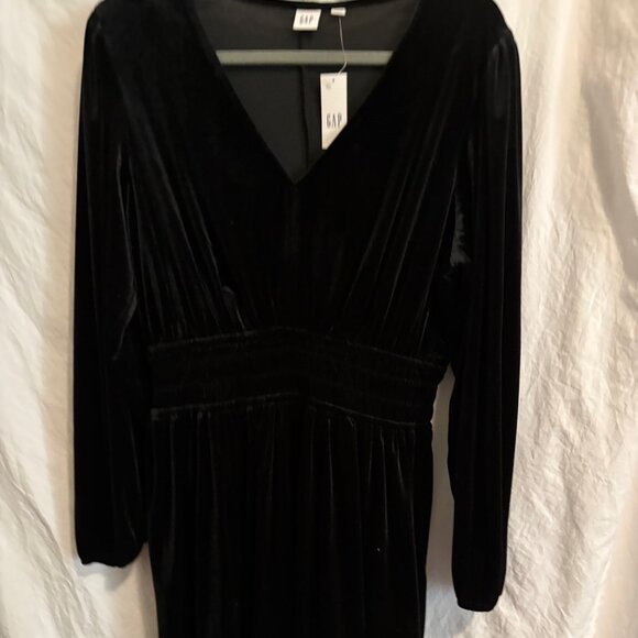 Gap - Black Velvet Dress NWT - Picture 1 of 5